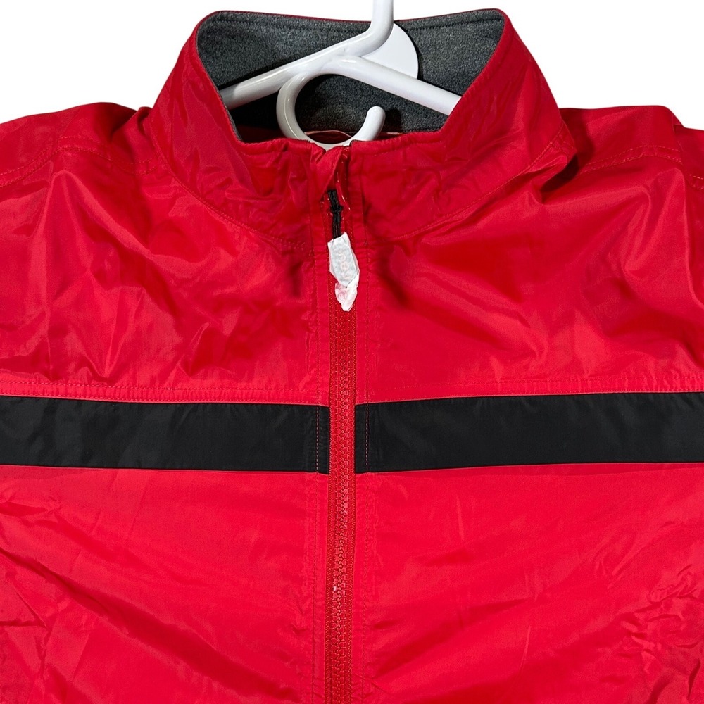 CBUK Cutter & Buck Womens‎ Red Grey Colorblock Full Zip Jacket Small Mock Neck